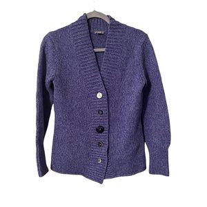J Jill Button Up Lilac Sweater, Size S